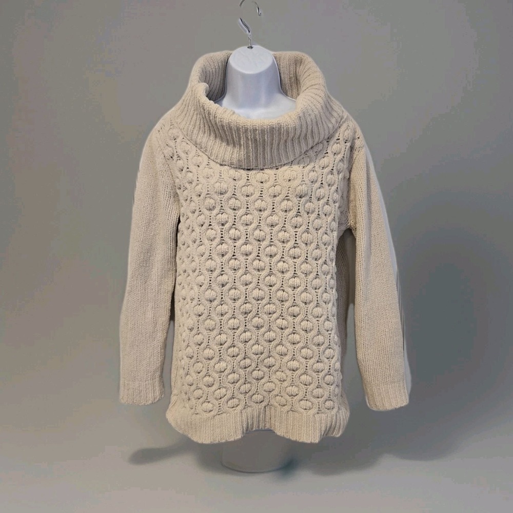 Moon & Madison Women's Textured Cowl Neck Sweater Long Sleeve Size Medium